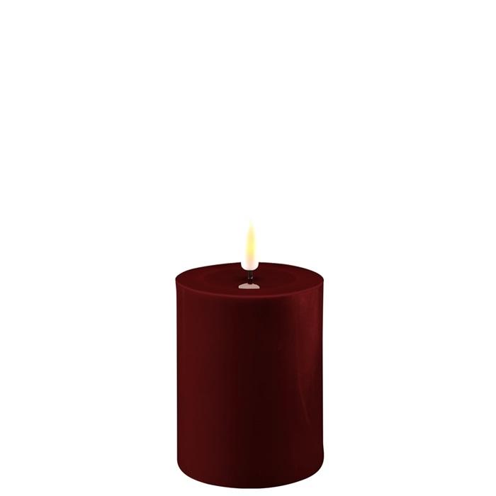 Bourgogne Red LED Candle D: 7,5 * 10 cm